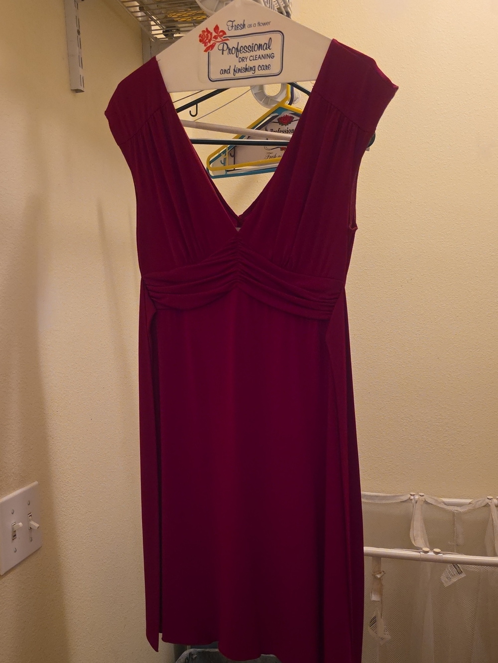 Speechless Wine V-Neck Midi Dress